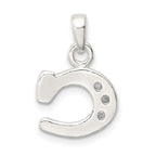 Sophia Jewelers Sterling Silver CZ Initial C Pendant with Anti-Tarnish Finish