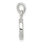 Sterling Silver CZ Initial D Pendant with Anti-Tarnish Finish