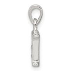 Sophia Jewelers Sterling Silver CZ Initial H Pendant Elegant Anti-Tarnish