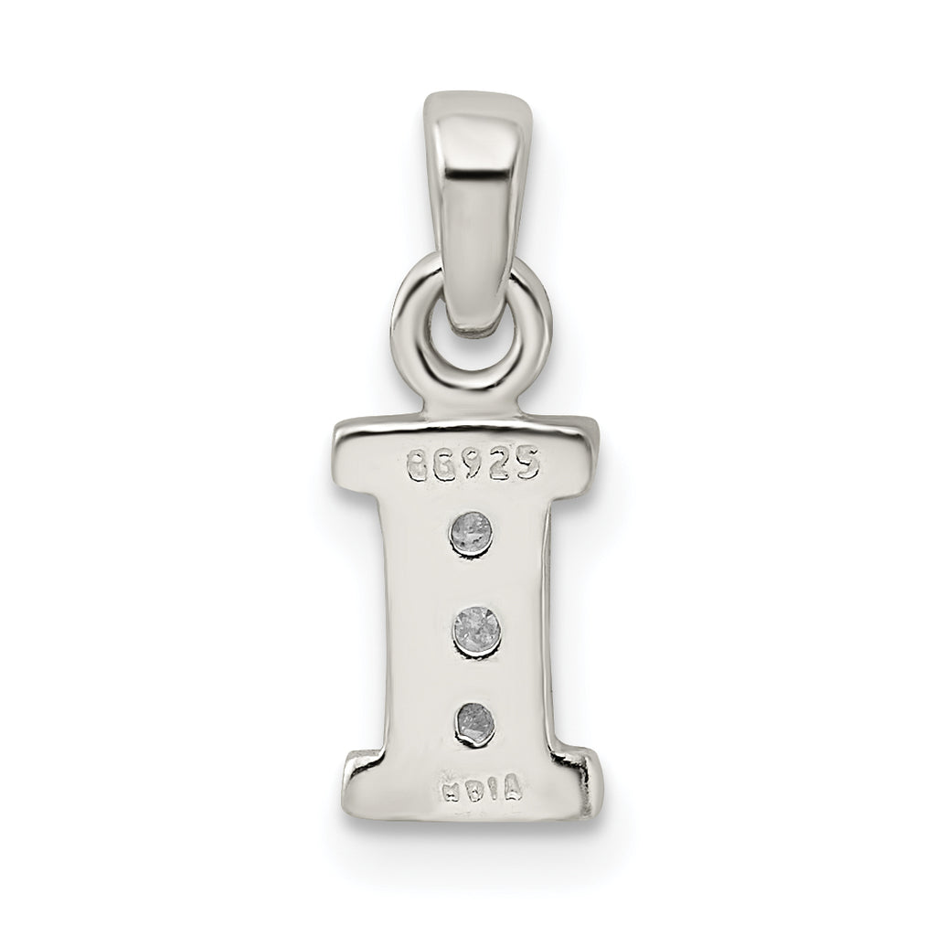 Sophia Jewelers 925 Sterling Silver CZ I Initial Pendant Anti-Tarnish Elegant Design