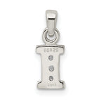 Sophia Jewelers 925 Sterling Silver CZ I Initial Pendant Anti-Tarnish Elegant Design