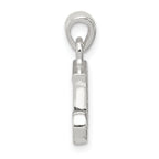 Sterling Silver 925 CZ Letter J Pendant with Anti-Tarnish Finish