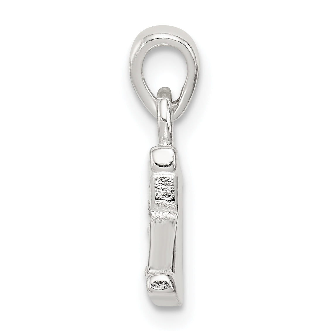 Sophia Jewelers Sterling Silver CZ Initial K Pendant with Anti-Tarnish Coating Secondary image