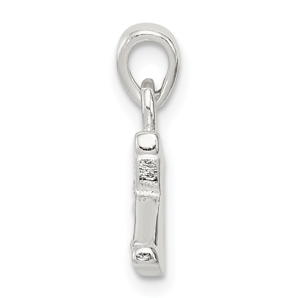 Sophia Jewelers Sterling Silver CZ Initial K Pendant with Anti-Tarnish Coating