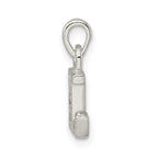 Sterling Silver CZ Initial L Pendant with Anti-Tarnish Coating