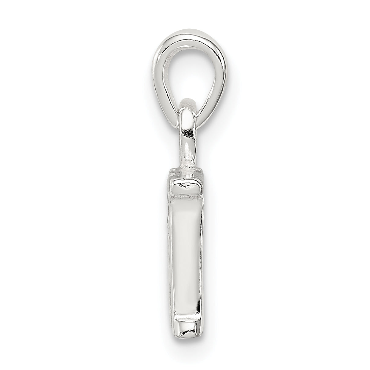 Sophia Jewelers Sterling Silver CZ Initial M Pendant with Anti-Tarnish Finish
