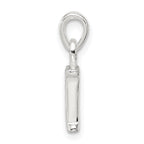 Sophia Jewelers Sterling Silver CZ Initial M Pendant with Anti-Tarnish Finish
