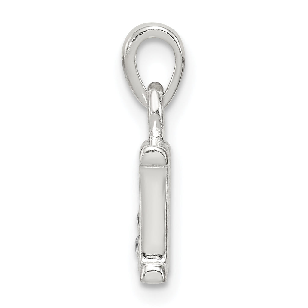 Sophia Jewelers Sterling Silver 925 CZ N Pendant with Anti-Tarnish Finish