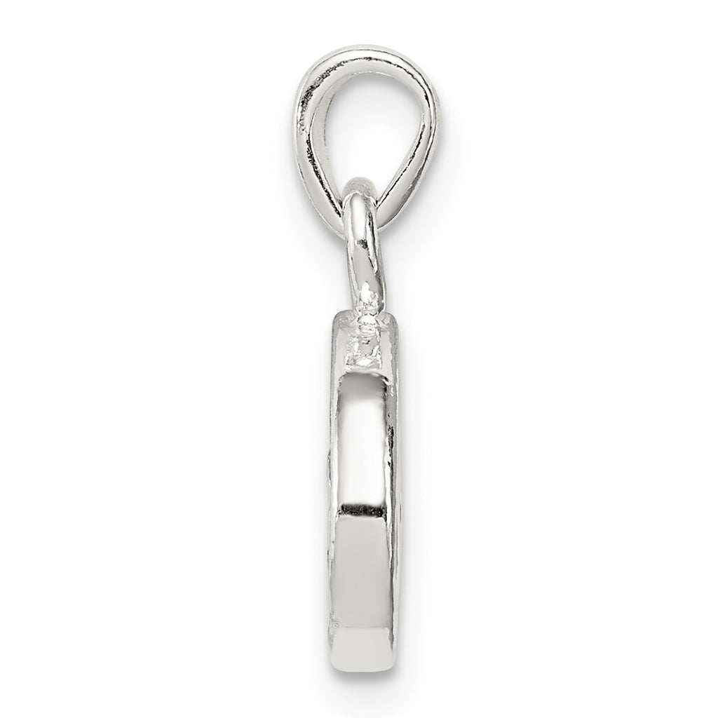 Sophia Jewelers Sterling Silver CZ Initial O Pendant Anti-Tarnish Charm