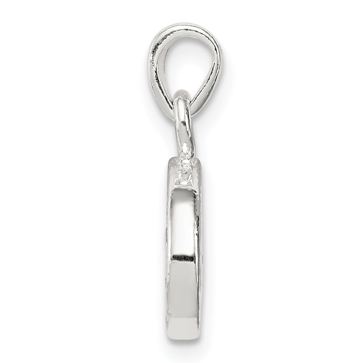 Sophia Jewelers Sterling Silver CZ Initial O Pendant Anti-Tarnish Charm