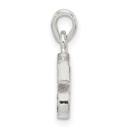 Sterling Silver 925 Initial S Pendant with Clear CZ Stones