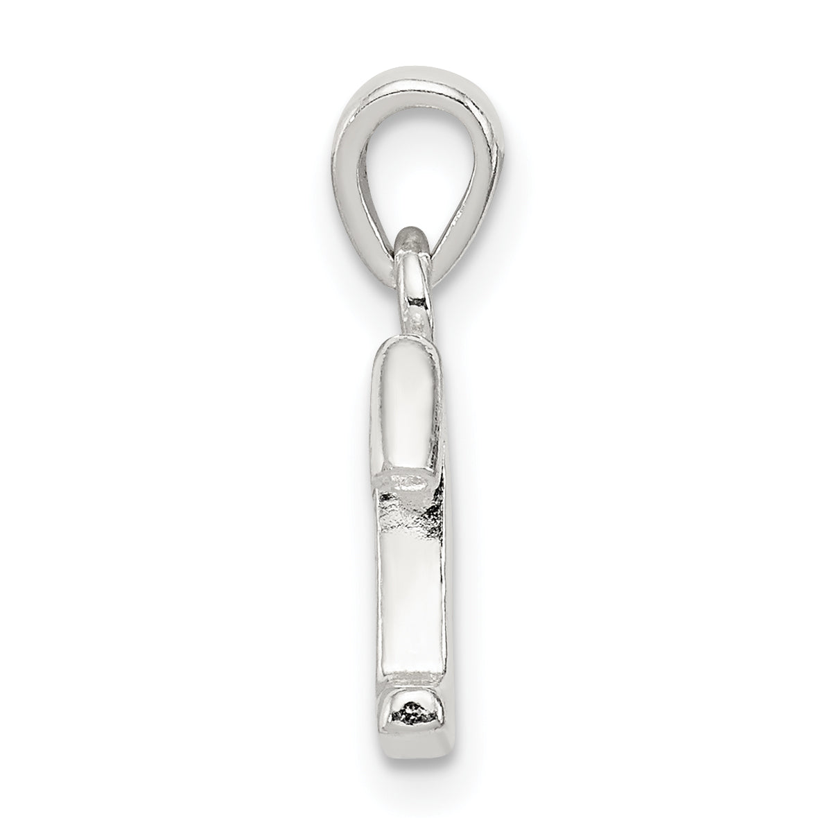 Sophia Jewelers Sterling Silver CZ Initial T Pendant with Anti-Tarnish Finish
