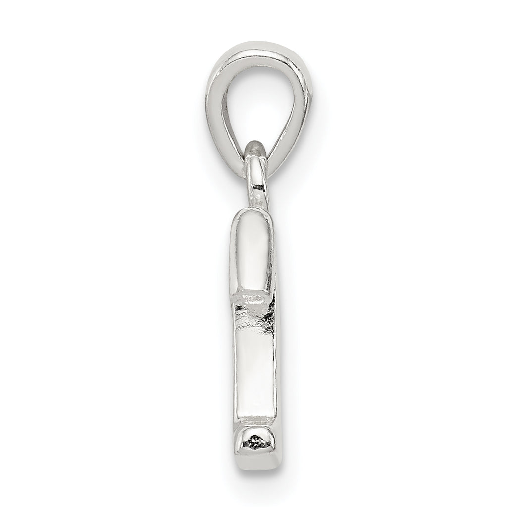 Sophia Jewelers Sterling Silver CZ Initial T Pendant with Anti-Tarnish Finish
