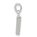 Sophia Jewelers Sterling Silver CZ Initial V Pendant with Anti-Tarnish Finish