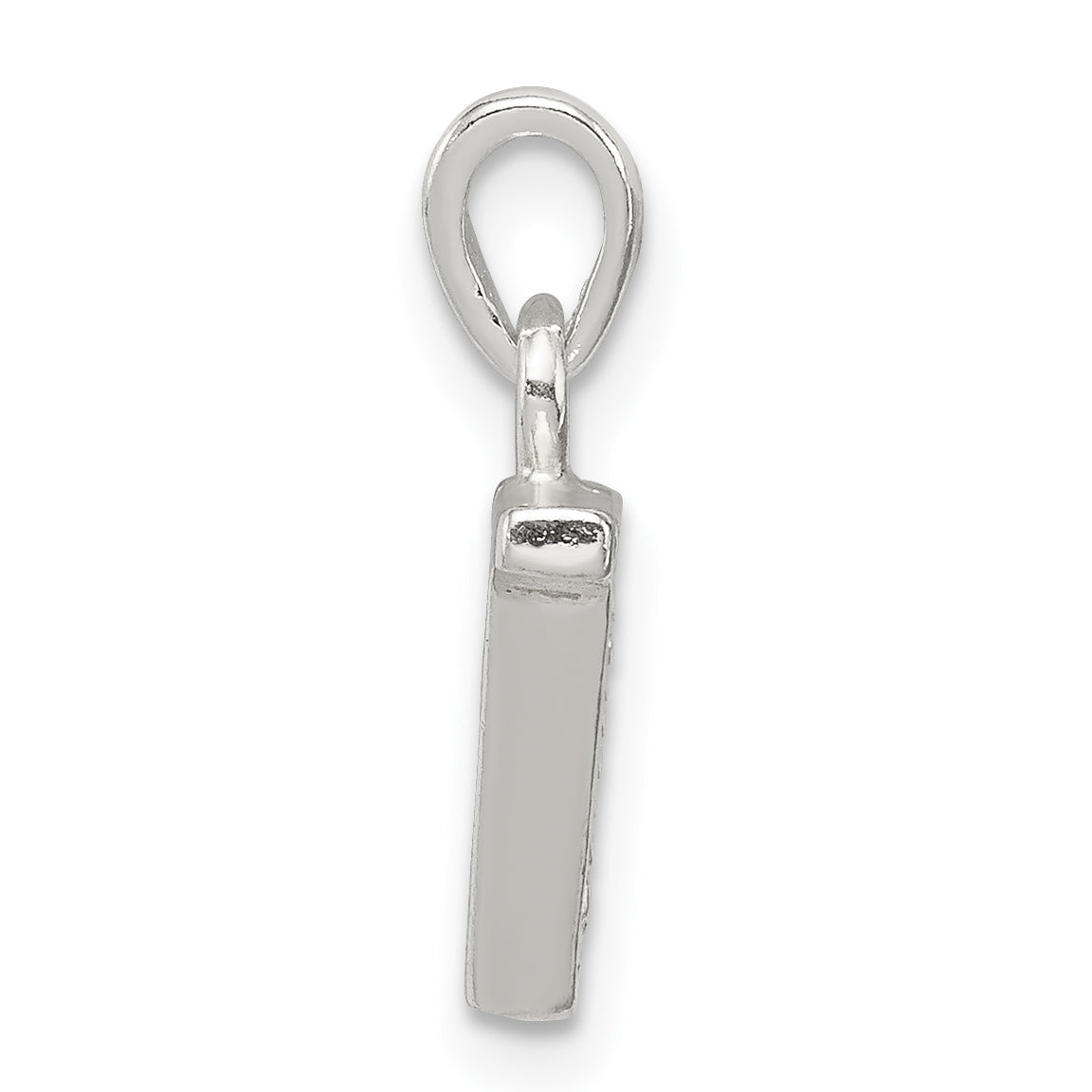 Sophia Jewelers Sterling Silver CZ Initial V Pendant with Anti-Tarnish Finish