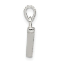 Sophia Jewelers Sterling Silver CZ Initial V Pendant with Anti-Tarnish Finish