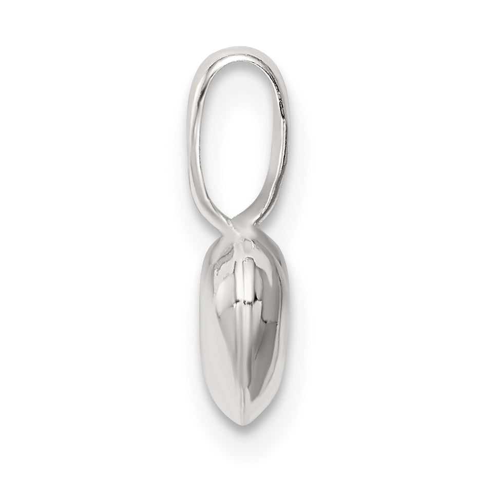 Sophia Jewelers Sterling Silver Puffed Heart Charm Polished Finish