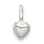 Sterling Silver Puffed Heart Charm