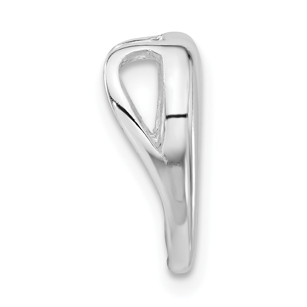 Sophia Jewelers 925 Sterling Silver Heart Pendant with Polished CZ Elegance