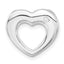 Sterling Silver Polished Heart w/ CZ Slide Pendant