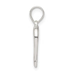 Sterling Silver 925 Open Heart Pendant with Polished Anti-Tarnish Finish