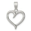 Sterling Silver Polished Fancy Open Heart Pendant
