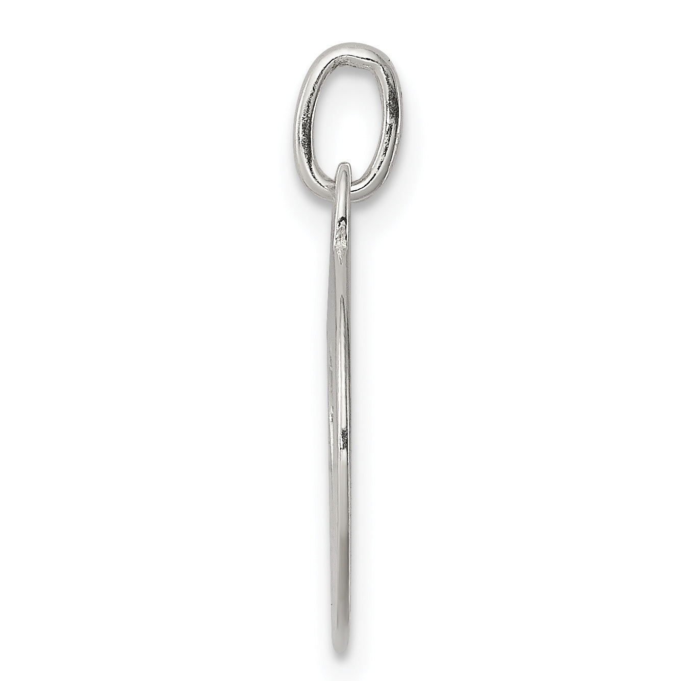 Circle with Cut-Out Heart Charm in Sterling Silver Secondary image
