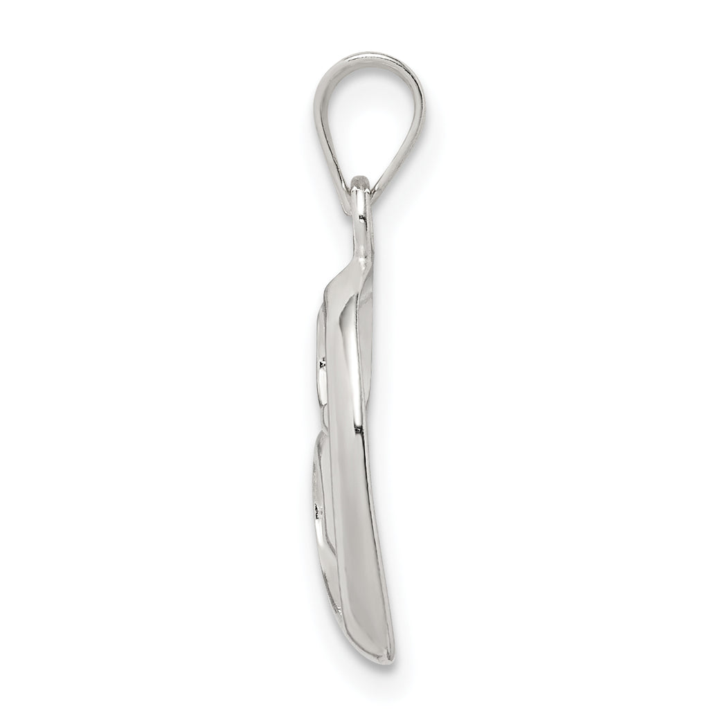 Sophia Jewelers 925 Sterling Silver Polished Swirl Heart Pendant
