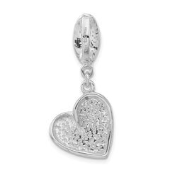 Sophia Jewelers Sterling Silver 925 Heart Pendant with Diamond-Cut Polished Finish