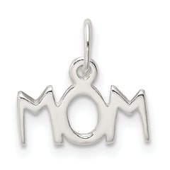 Sophia Jewelers Sterling Silver Mom Charm with Polished Anti-Tarnish Finish