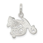 Mom Butterfly Enameled Charm in Sterling Silver
