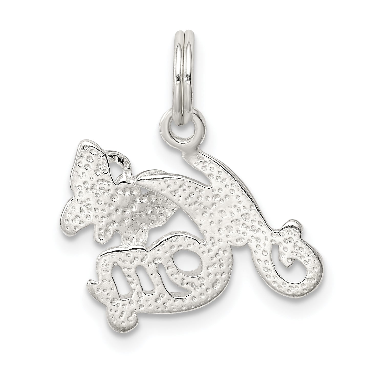 Mom Butterfly Enameled Charm in Sterling Silver
