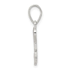 Sterling Silver 925 We Love You Mom Pendant with Polished Finish