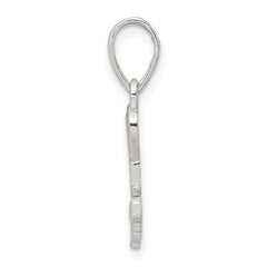 Sterling Silver 925 We Love You Mom Pendant with Polished Finish