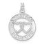 Sterling Silver Polished Together Forever Double Heart Circle Charm
