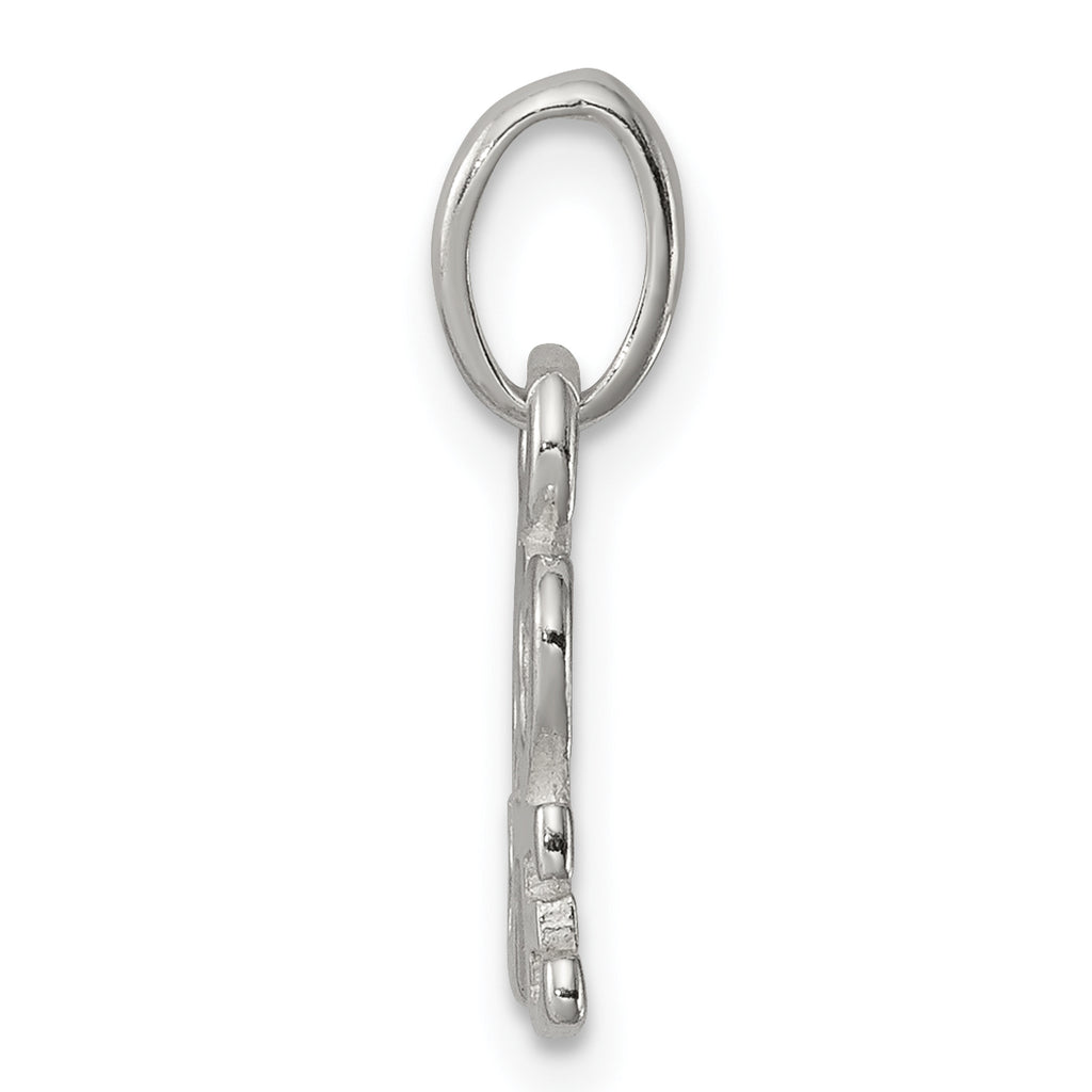 Sterling Silver 925 Love Charm with Polished Anti-Tarnish Finish