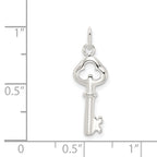 Sophia Jewelers 925 Sterling Silver Polished Key Charm with Anti-Tarnish Finish