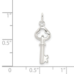 Sophia Jewelers 925 Sterling Silver Polished Key Charm with Anti-Tarnish Finish