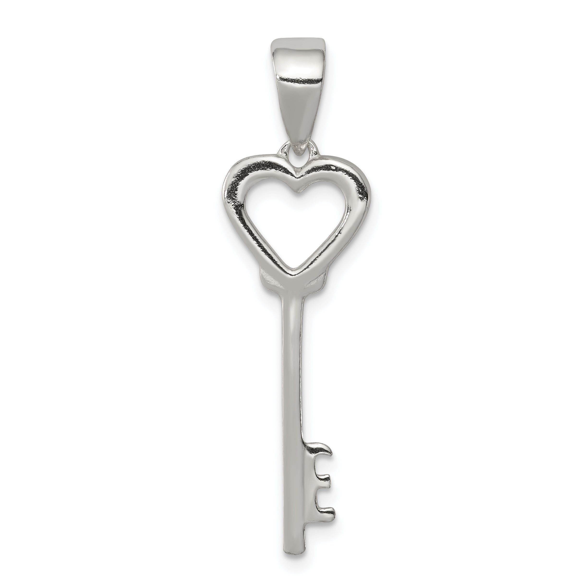 Sterling Silver Polished Key Pendant Main image