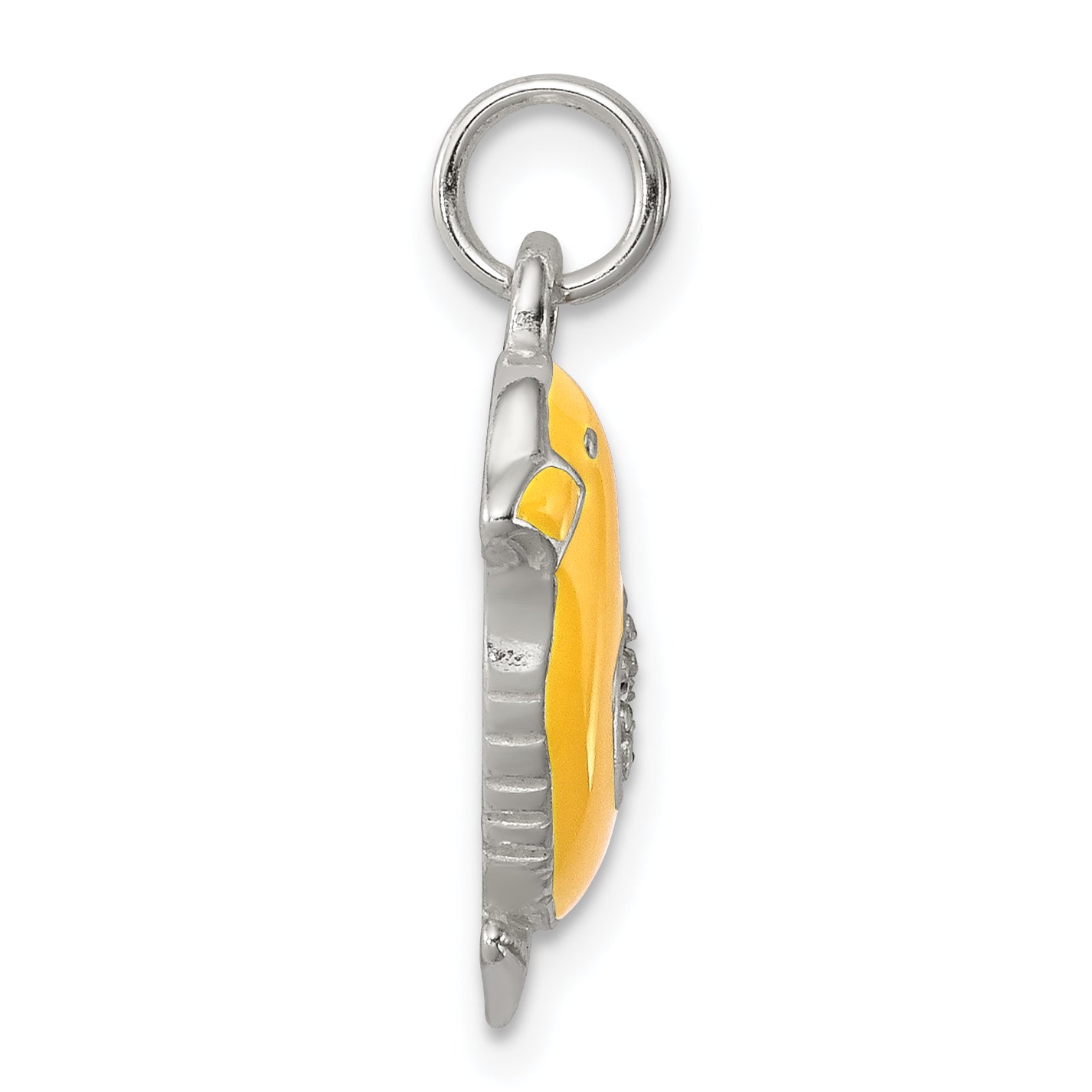 Sophia Jewelers Sterling Silver Enameled Chick Charm with Preciosa Crystal Secondary image