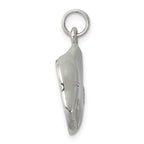 Sophia Jewelers Sterling Silver Elephant Charm with Grey Enamel and CZ