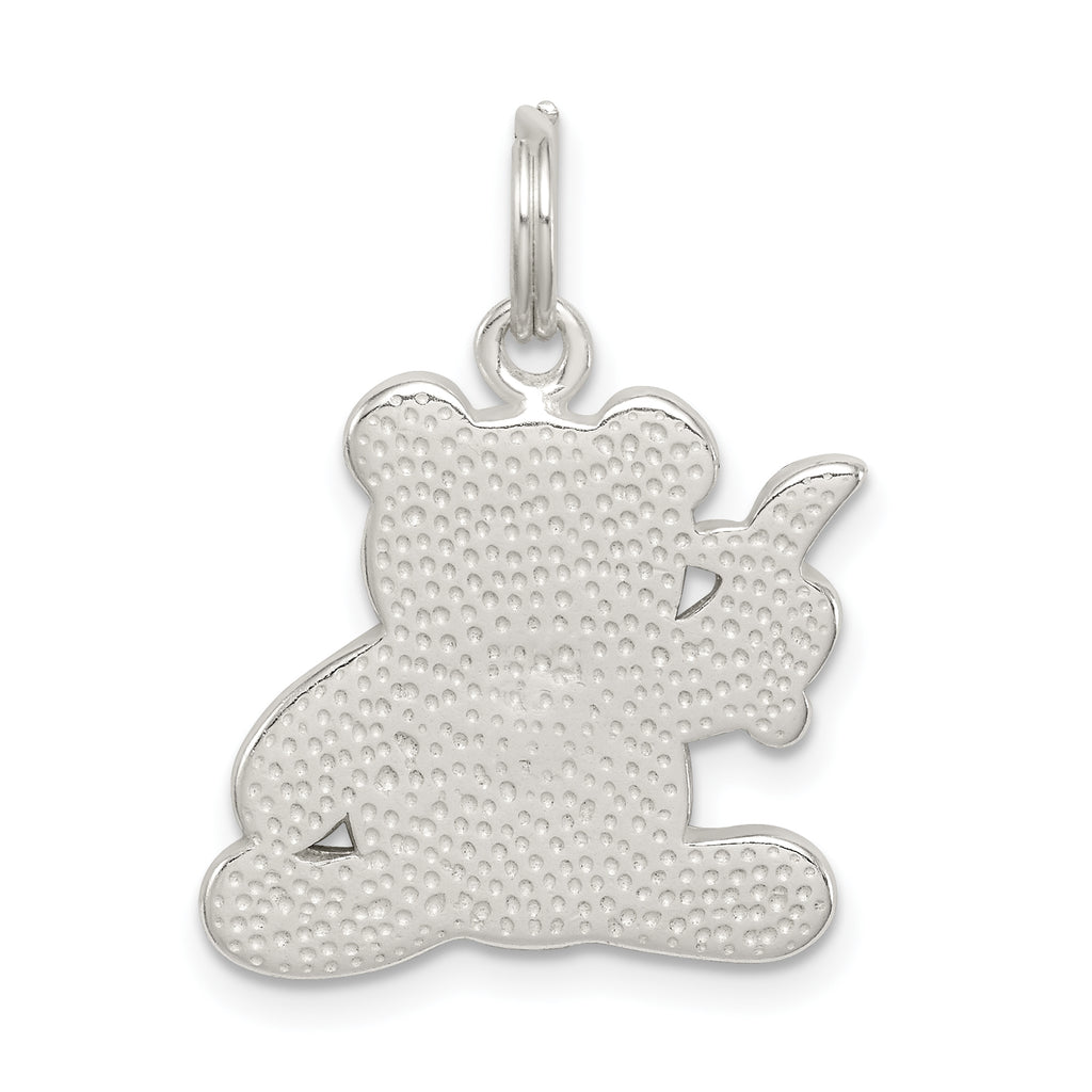 Sterling Silver 925 Panda Bear Charm with Enamel Finish for Kids