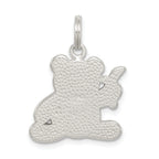 Sterling Silver 925 Panda Bear Charm with Enamel Finish for Kids