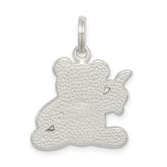 Sterling Silver 925 Panda Bear Charm with Enamel Finish for Kids