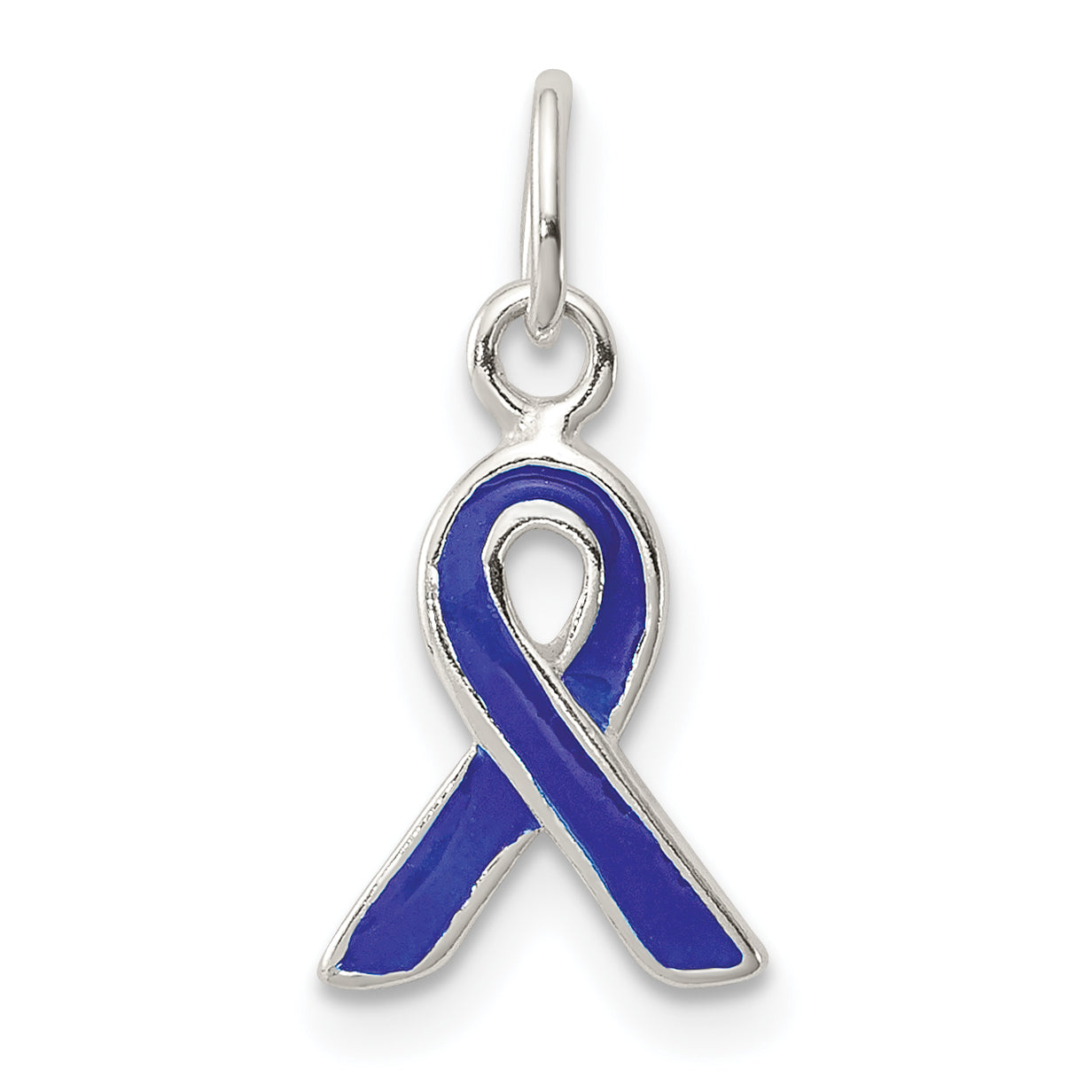 Sterling Silver Blue Enameled Awareness Charm Main image