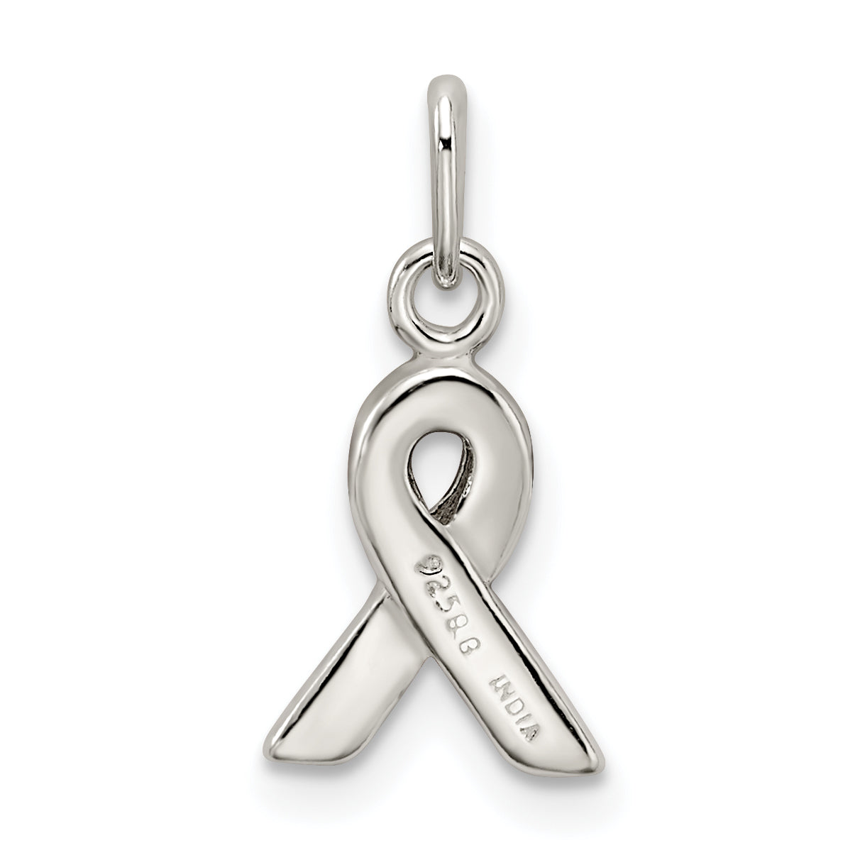 Sterling Silver 925 Orange Enameled Awareness Charm Polished Finish
