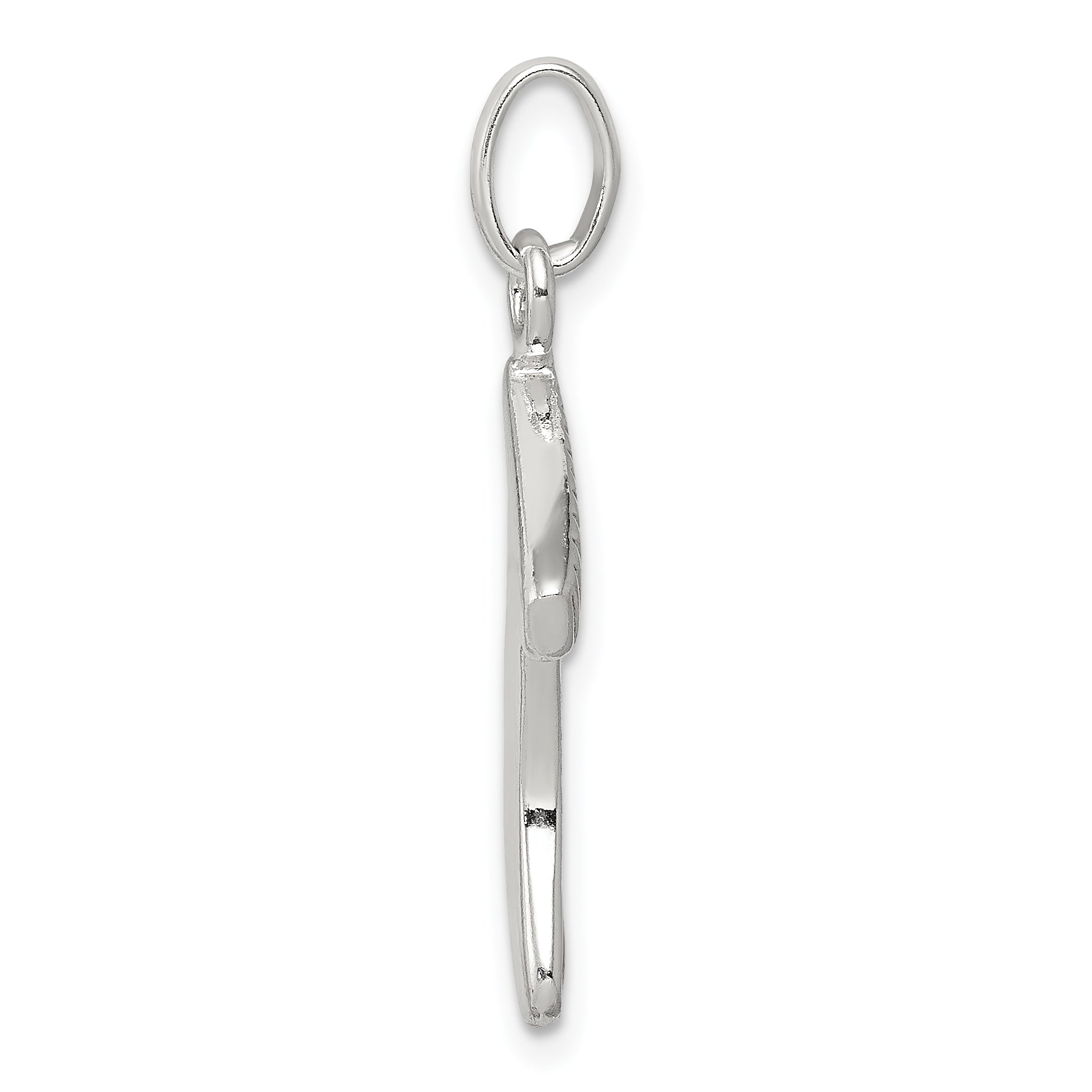 Sterling Silver Enameled Christmas Stocking Charm Secondary image