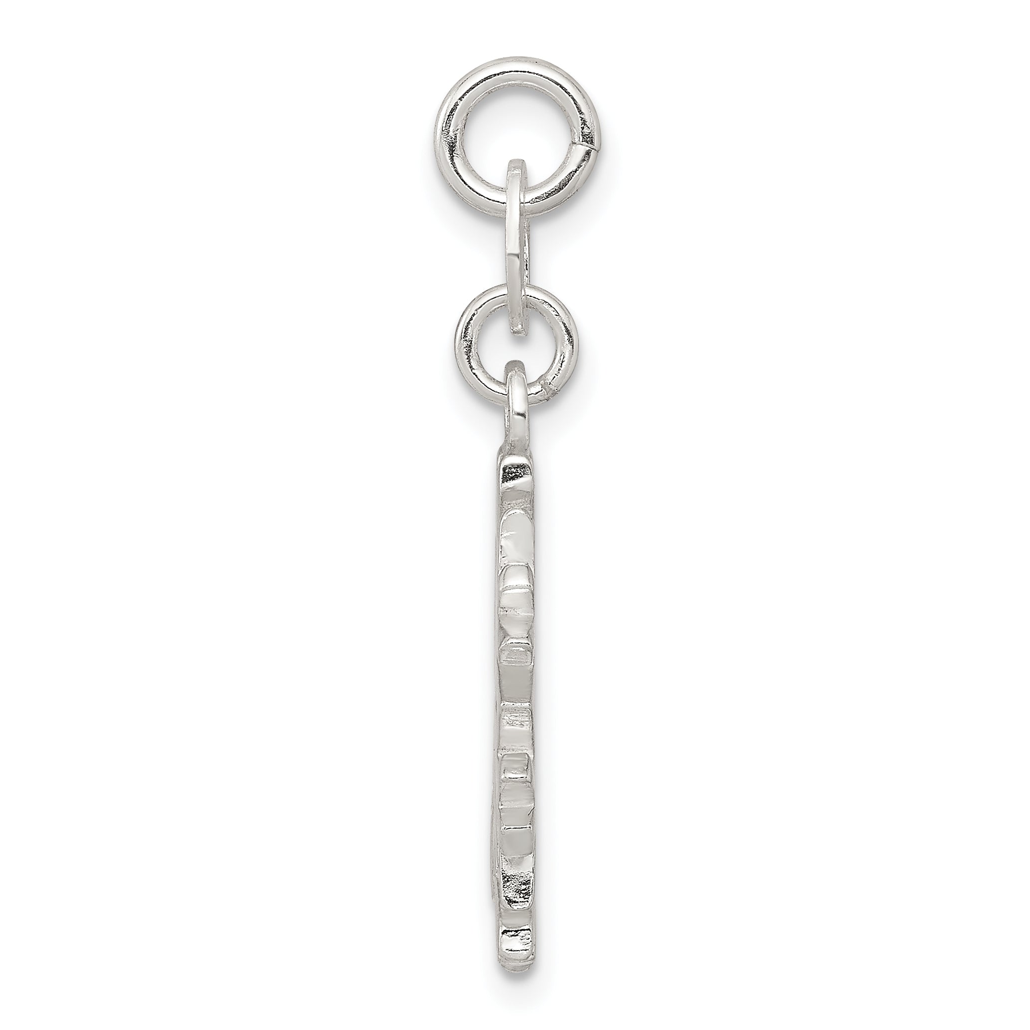 Sterling Silver 925 Snowflake Charm with Polished Anti-Tarnish Finish