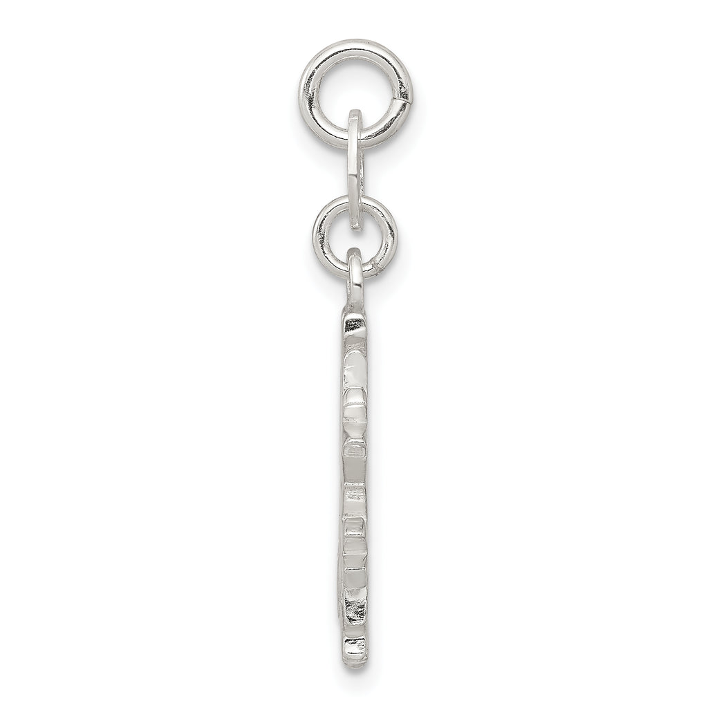 Sterling Silver 925 Snowflake Charm with Polished Anti-Tarnish Finish