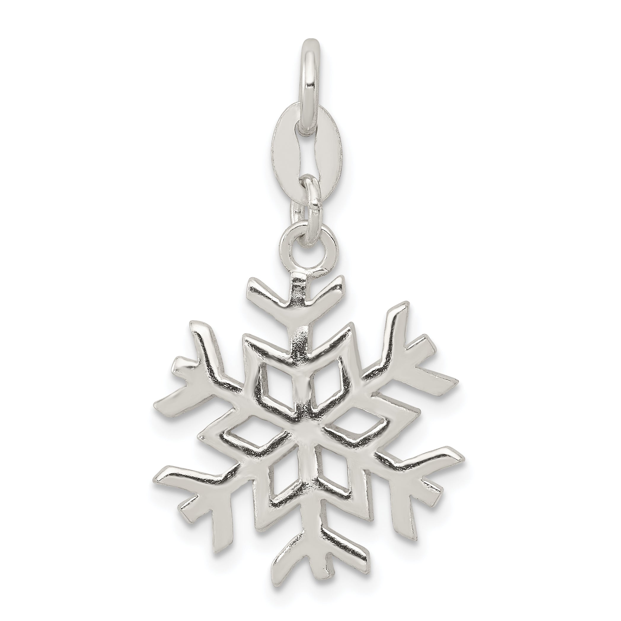 Sterling Silver Polished Snowflake Charm Main image